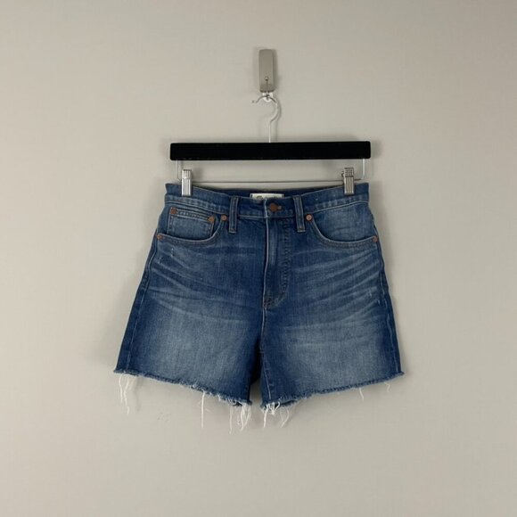 Madewell High Rise Cut Off Jean Shorts in Glenoaks Wash Size 27 - Picture 1 of 6
